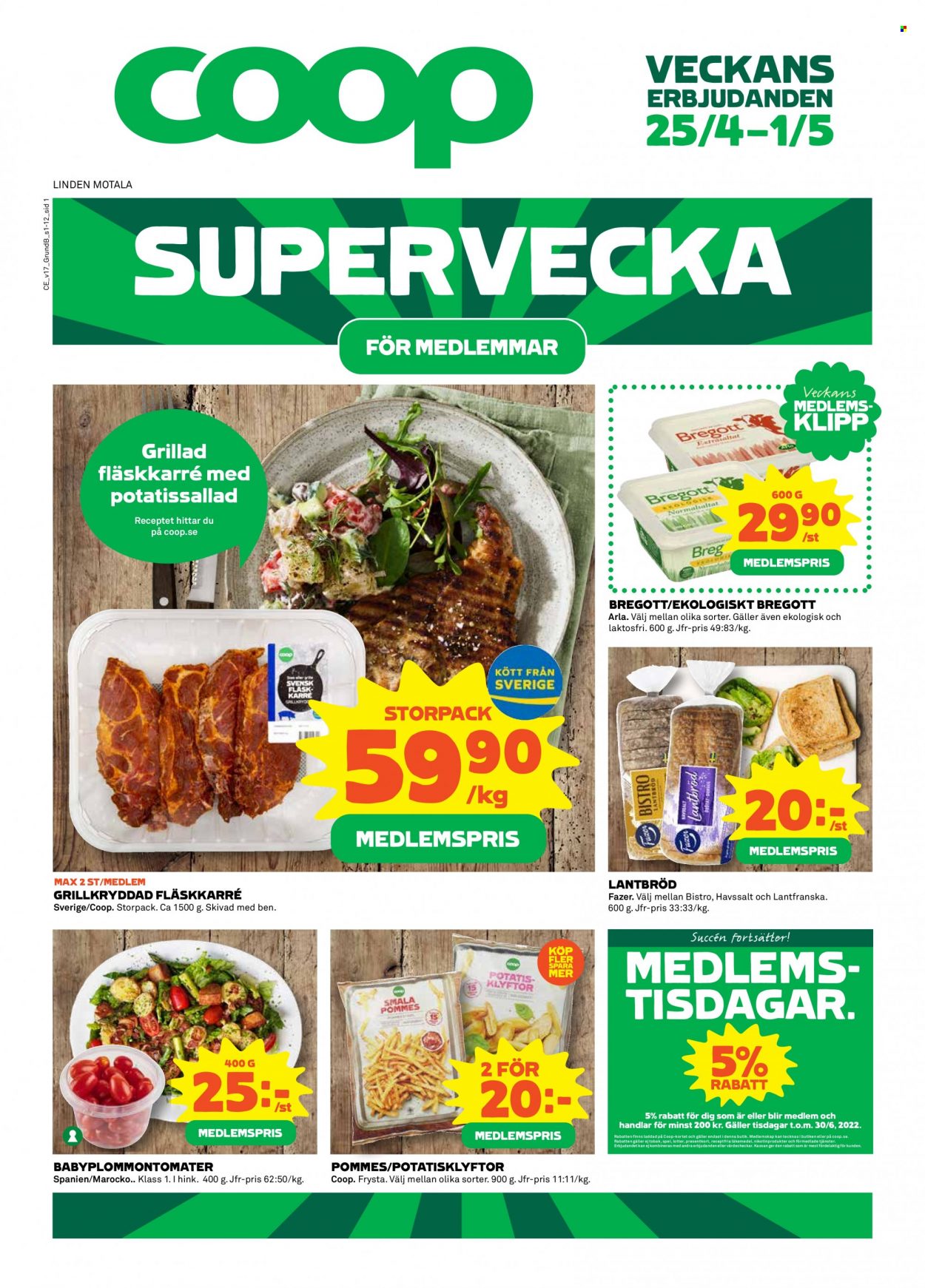 Coop reklamblad - 25/4 2022 - 1/5 2022. Sida 1