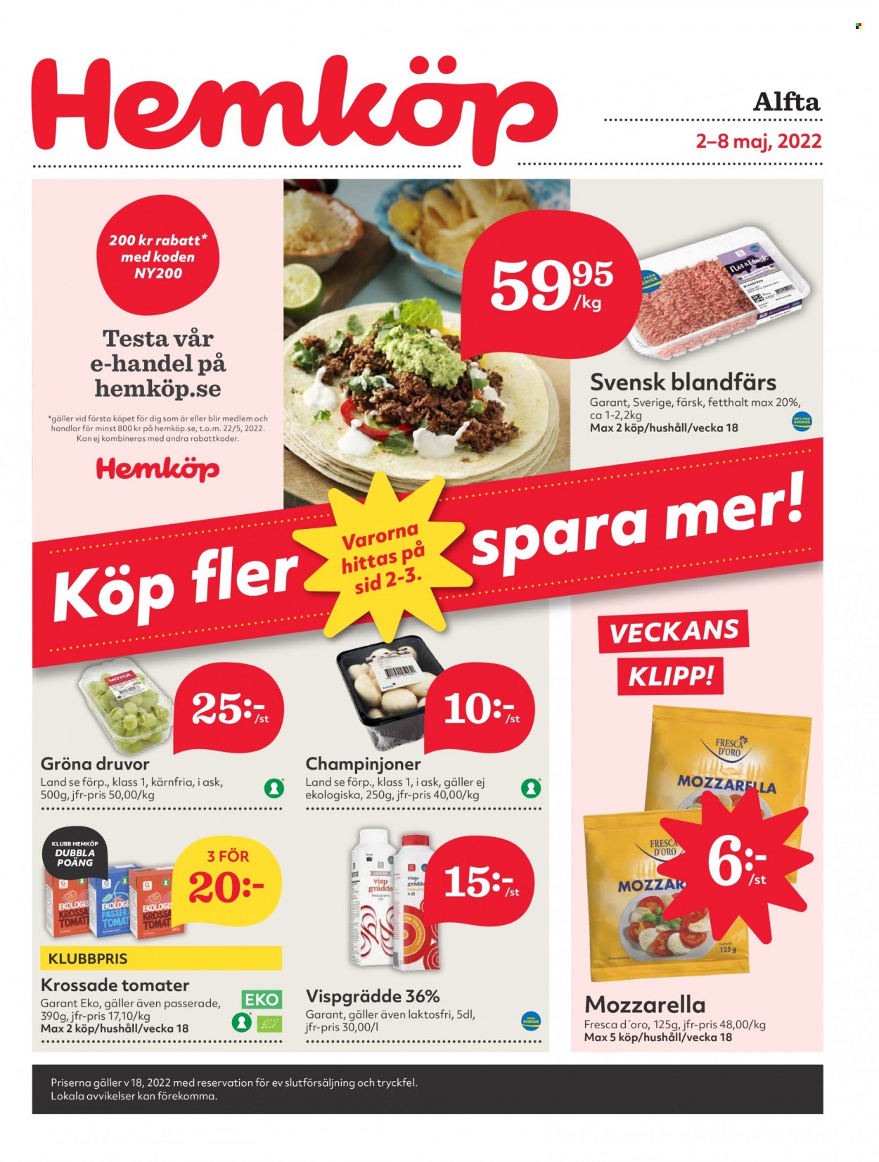 Hemköp reklamblad - 2/5 2022 - 8/5 2022. Sida 1