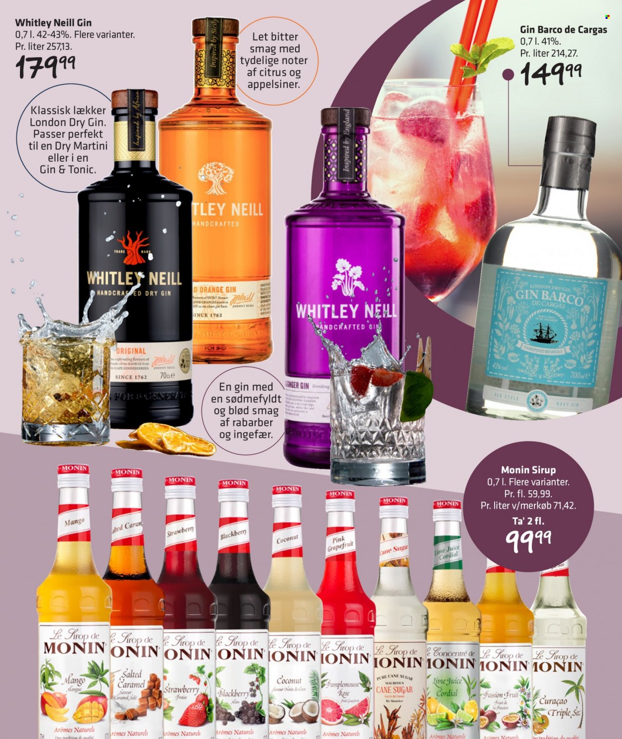 thumbnail - Fleggaard reklamblad - 4/5 2022 - 28/6 2022 - varor från reklamblad - rabarber, juice, curacao, London dry gin, martini, Triple Sec, gin. Sida 7.