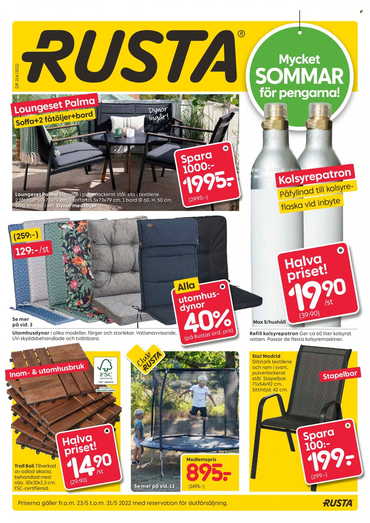 Rusta reklamblad. Sida 1