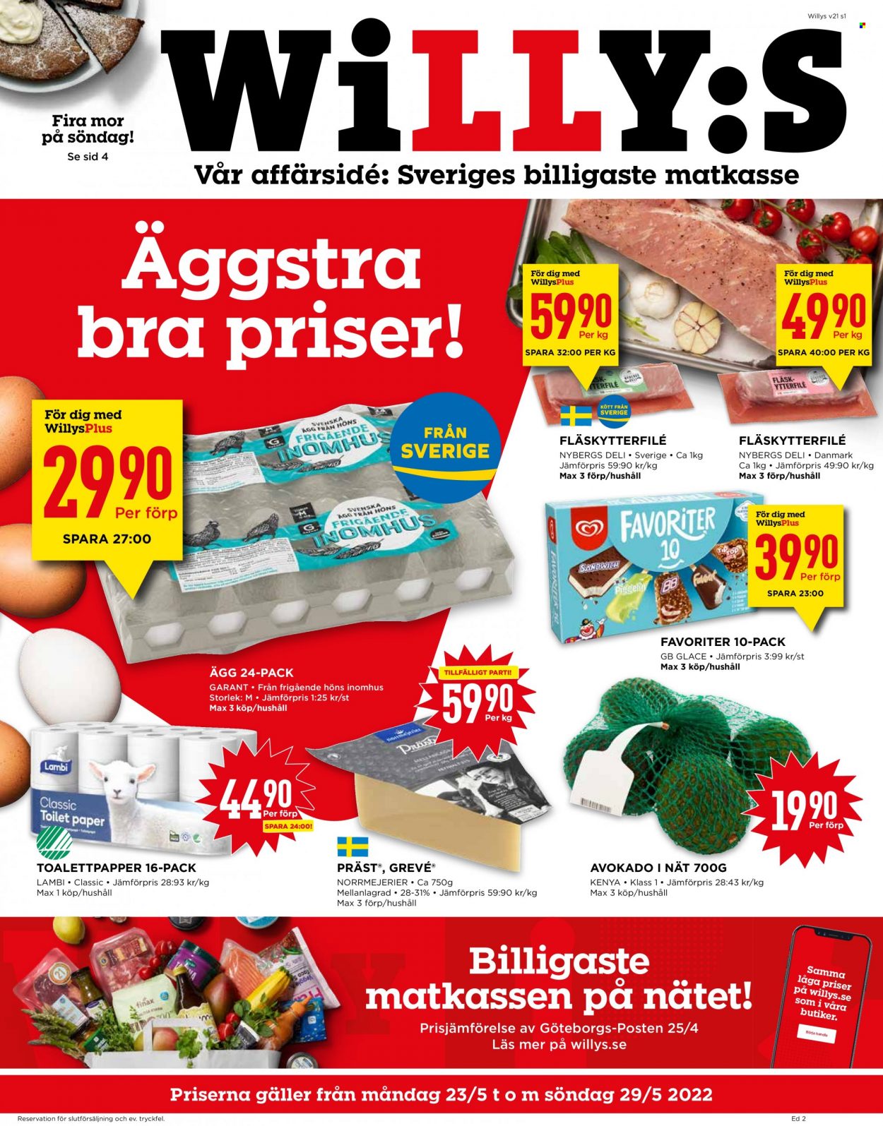 Willys reklamblad - 23/5 2022 - 29/5 2022. Sida 1