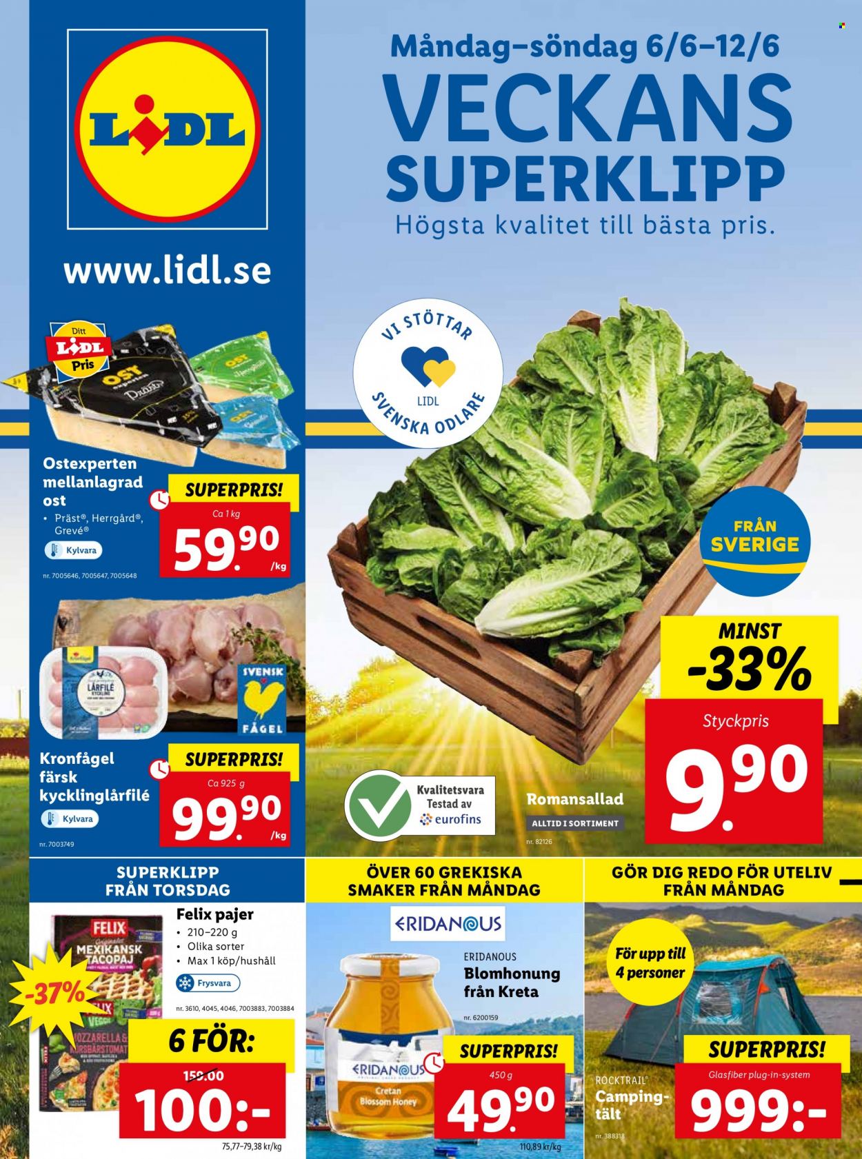 Lidl reklamblad - 6/6 2022 - 12/6 2022. Sida 1