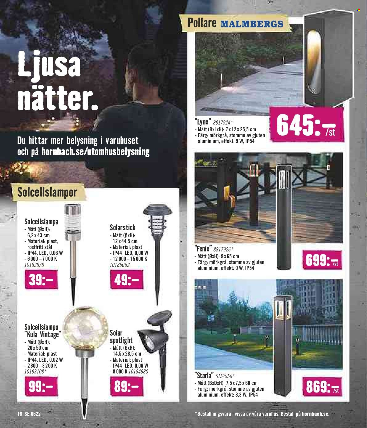 Hornbach reklamblad - 1/6 2022 - 30/6 2022. Sida 18