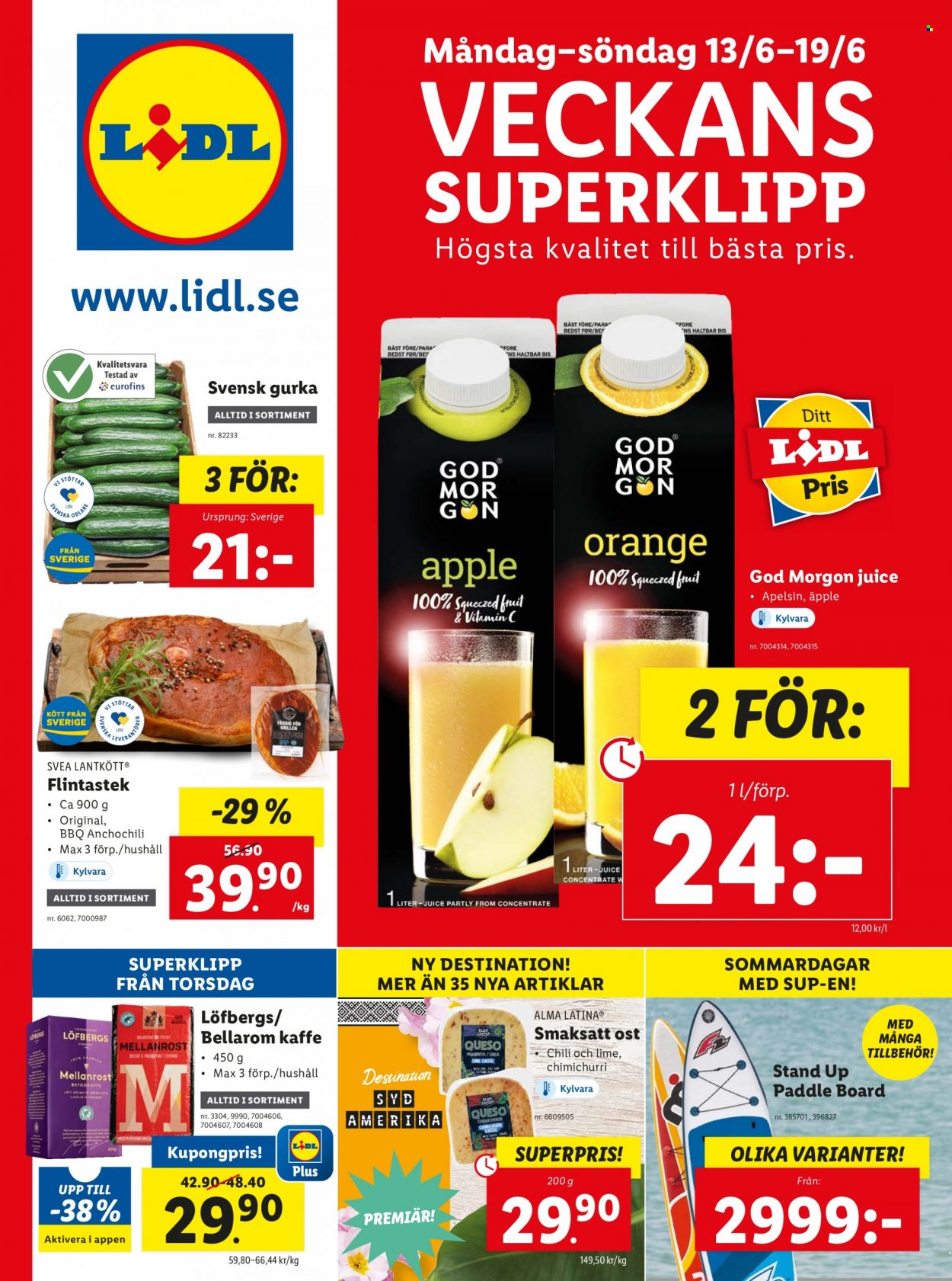 Lidl reklamblad - 13/6 2022 - 19/6 2022. Sida 1