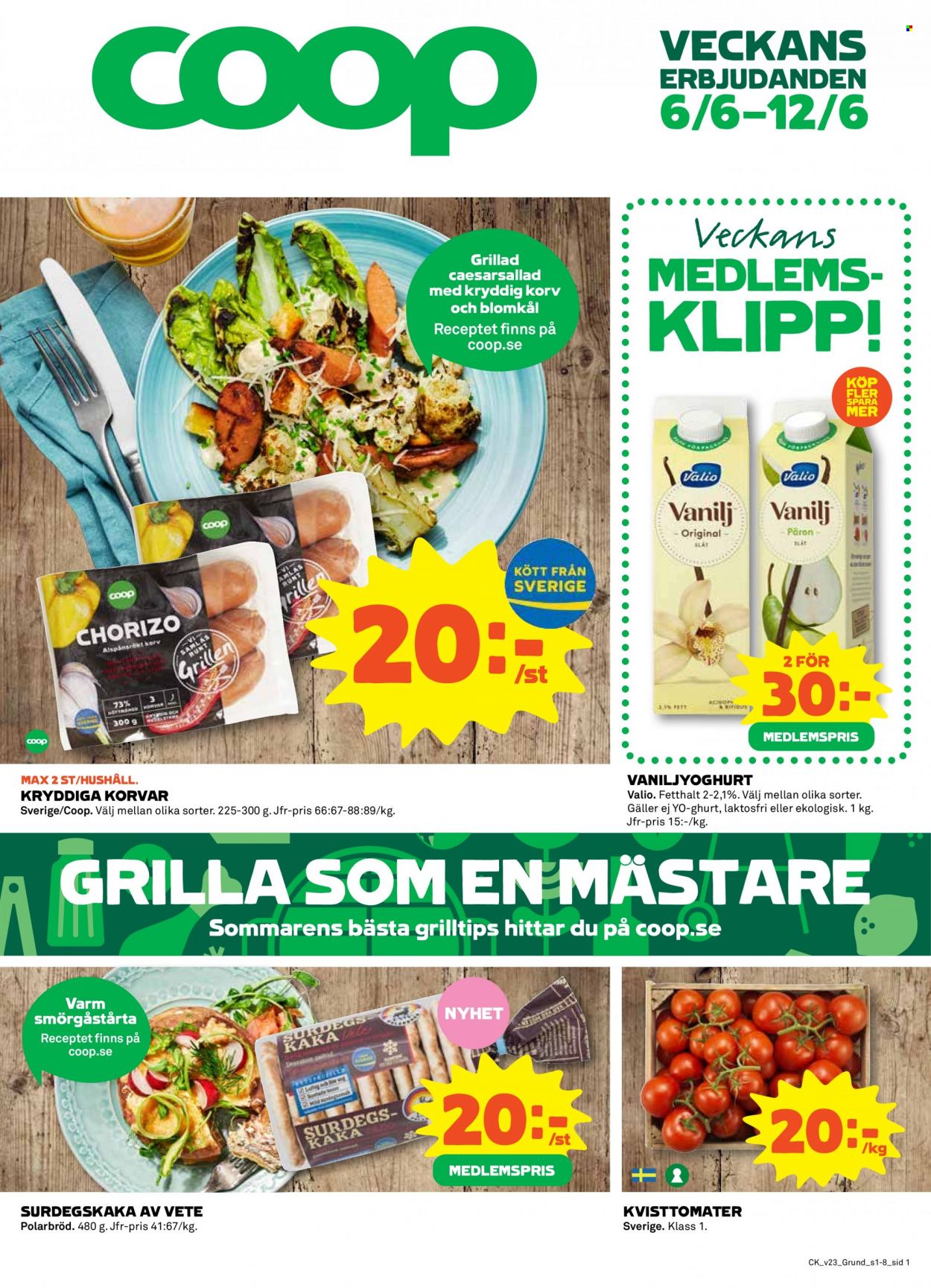 Coop Konsum reklamblad - 6/6 2022 - 12/6 2022. Sida 1