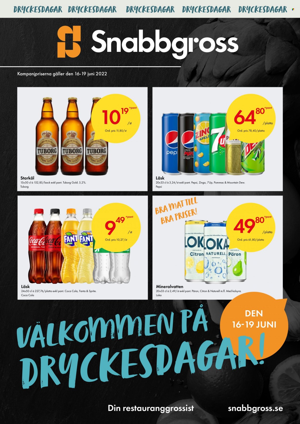 Snabbgross reklamblad - 16/6 2022 - 19/6 2022. Sida 1