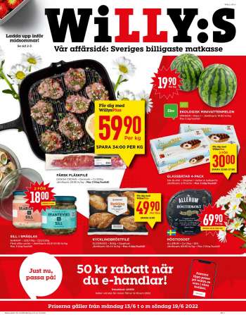 Willys reklamblad - 13/6 2022 - 19/6 2022.