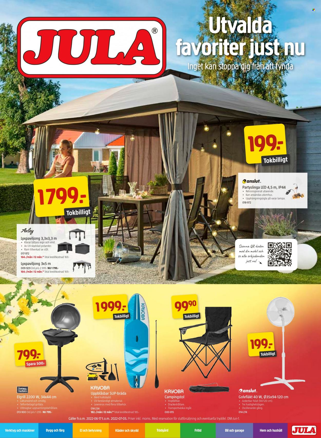 Jula reklamblad - 17/6 2022 - 3/7 2022. Sida 1