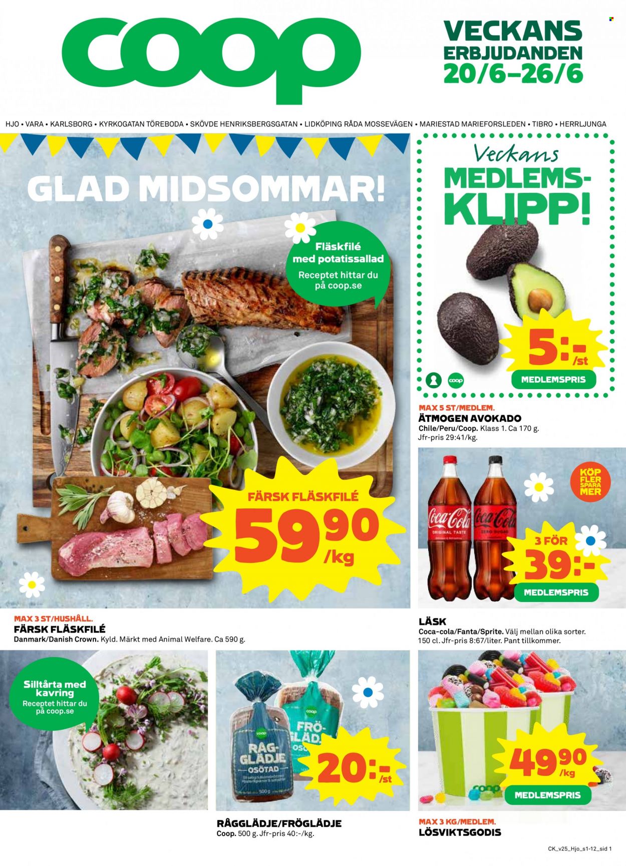Coop reklamblad - 20/6 2022 - 26/6 2022. Sida 1