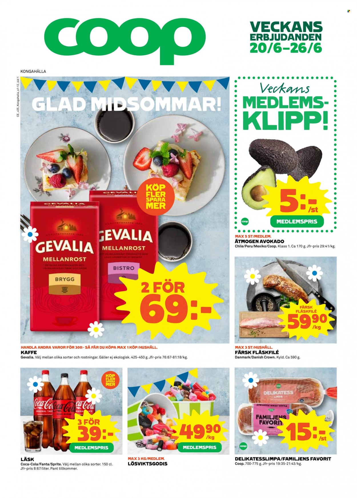 Coop reklamblad - 20/6 2022 - 26/6 2022. Sida 1