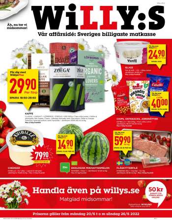 Willys reklamblad - 20/6 2022 - 26/6 2022.