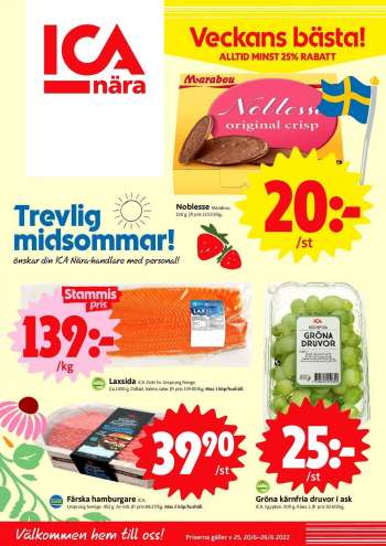 ICA reklamblad - 20/6 2022 - 26/6 2022.