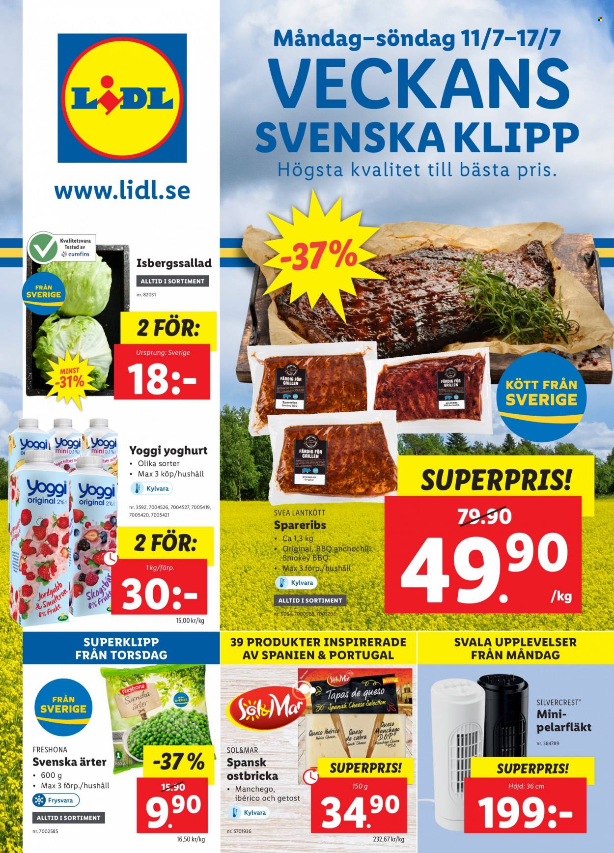 Lidl reklamblad - 11/7 2022 - 17/7 2022. Sida 1