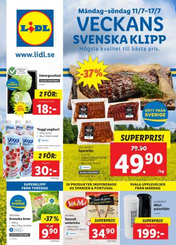Lidl reklamblad - 11/7 2022 - 17/7 2022.