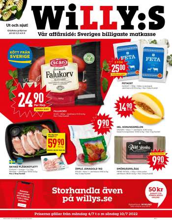 Willys reklamblad - 4/7 2022 - 10/7 2022.