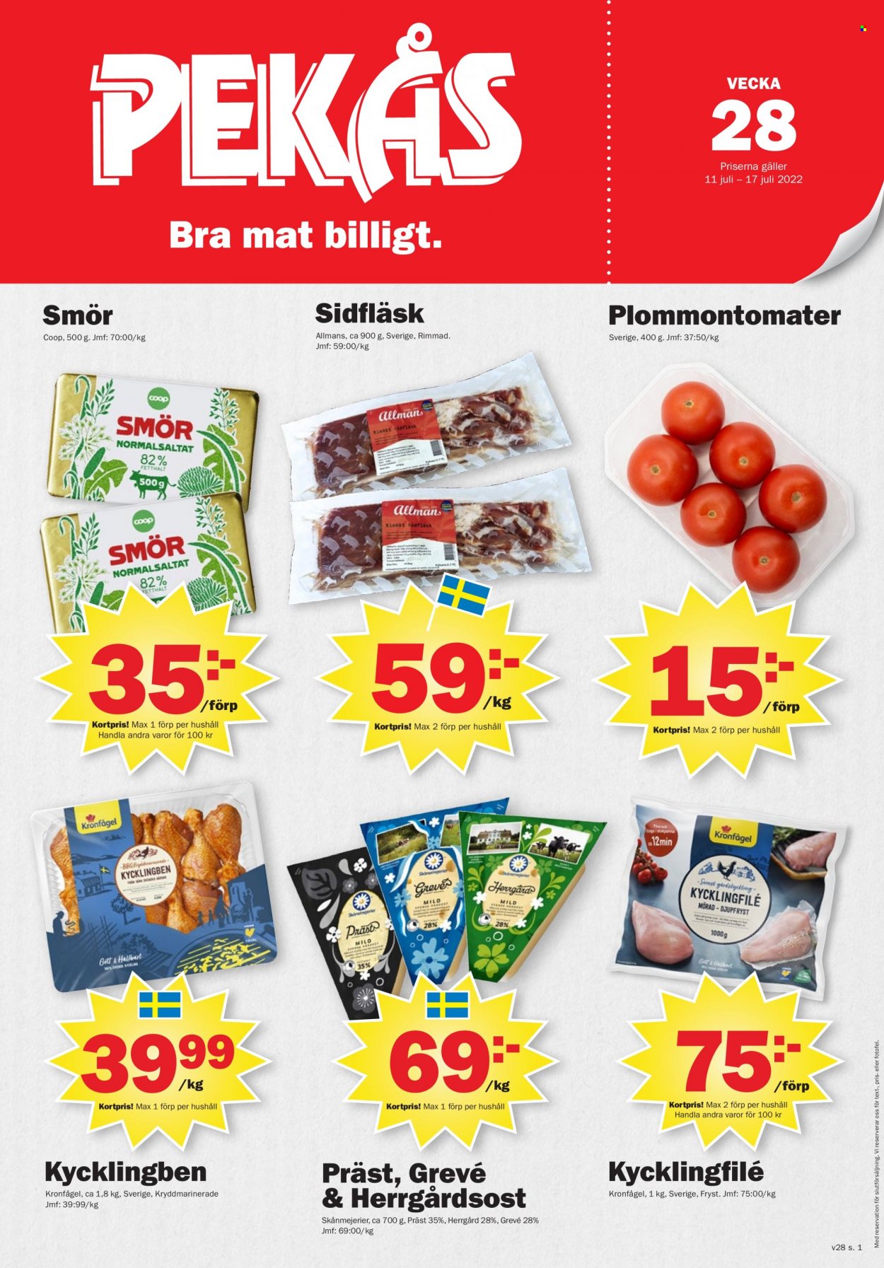 Pekås reklamblad - 11/7 2022 - 17/7 2022. Sida 1