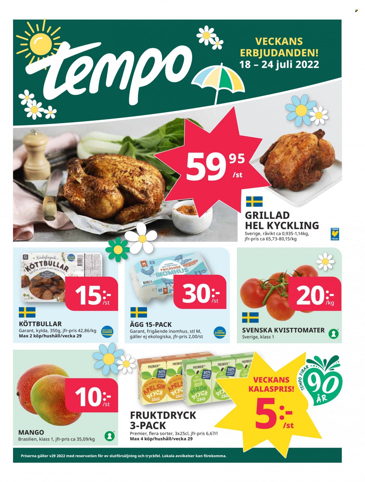 Tempo reklamblad - 18/7 2022 - 24/7 2022. Sida 1