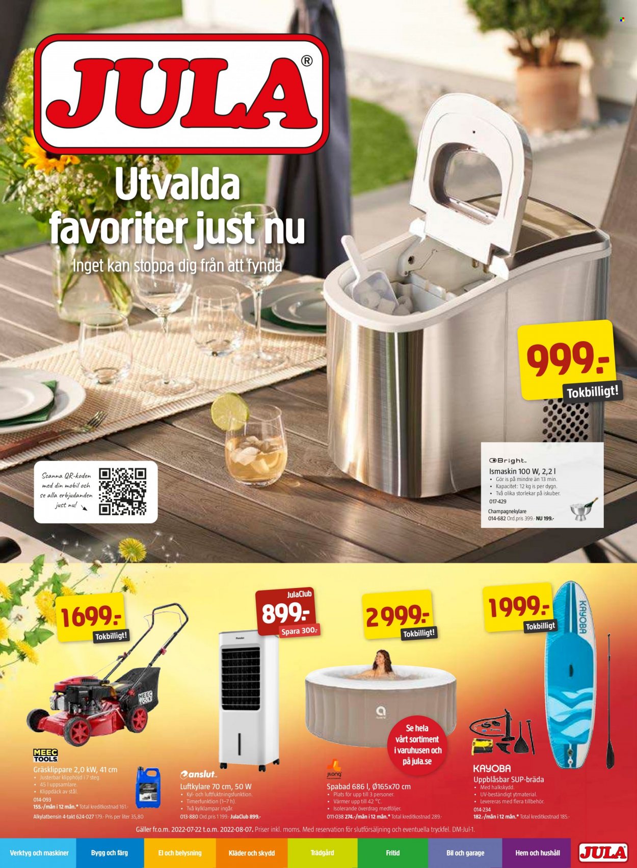 Jula reklamblad - 22/7 2022 - 7/8 2022. Sida 1