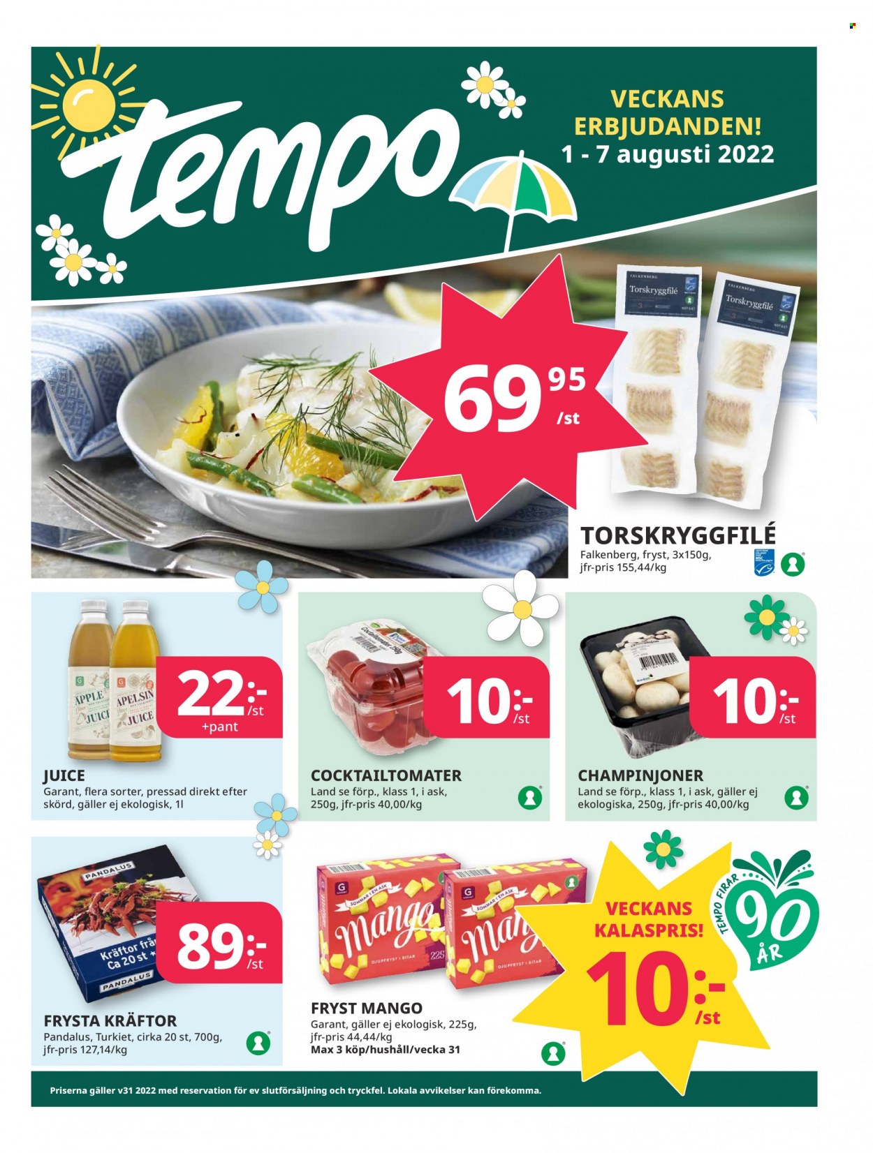 Tempo reklamblad - 1/8 2022 - 7/8 2022. Sida 1