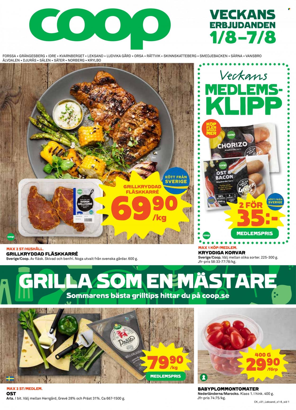 Coop reklamblad - 1/8 2022 - 7/8 2022. Sida 1