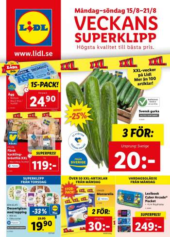 Lidl reklamblad - 15/8 2022 - 21/8 2022.