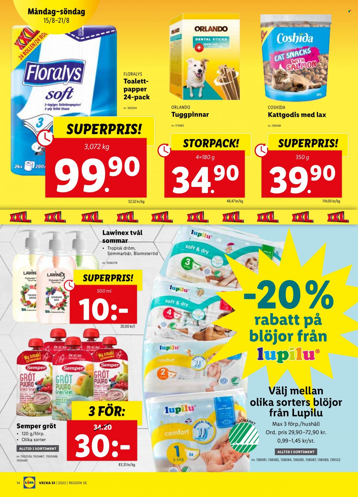Lidl reklamblad - 15/8 2022 - 21/8 2022. Sida 14
