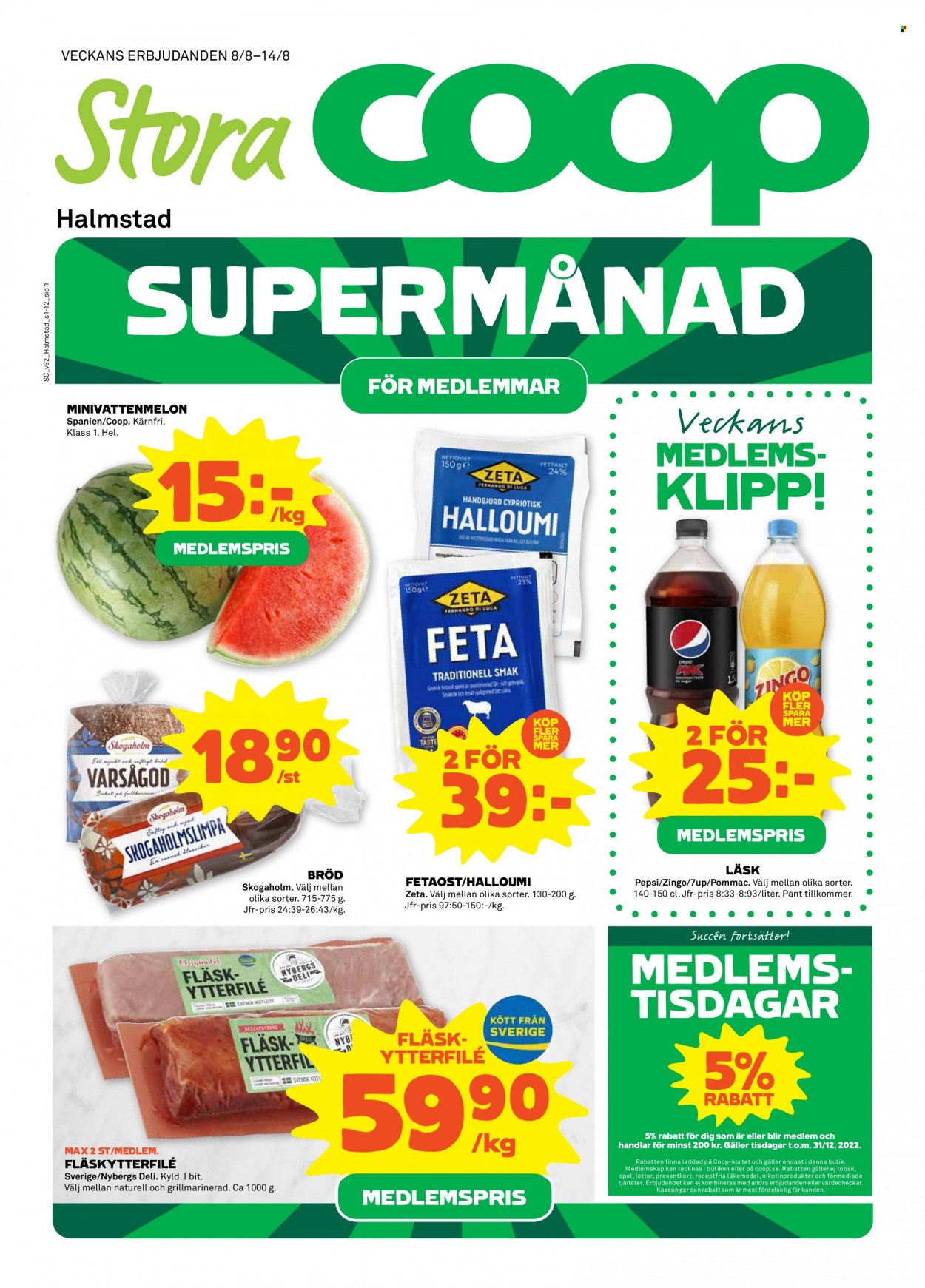 Stora Coop reklamblad - 8/8 2022 - 14/8 2022. Sida 1