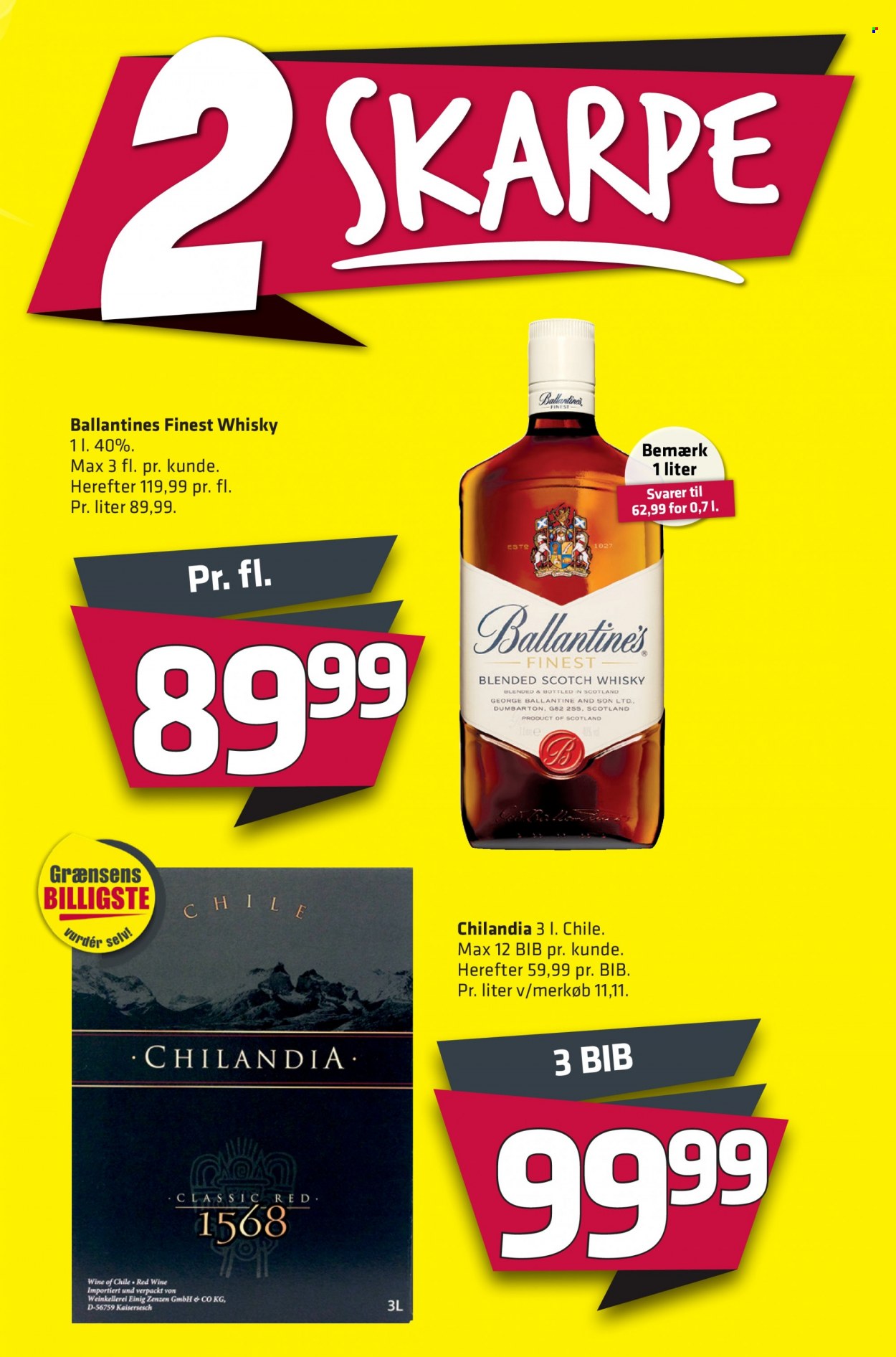 thumbnail - Fleggaard reklamblad - 10/8 2022 - 23/8 2022 - varor från reklamblad - vin, whisky, Ballantine's, Blended Scotch Whisky, scotch whisky, Scotch. Sida 51.