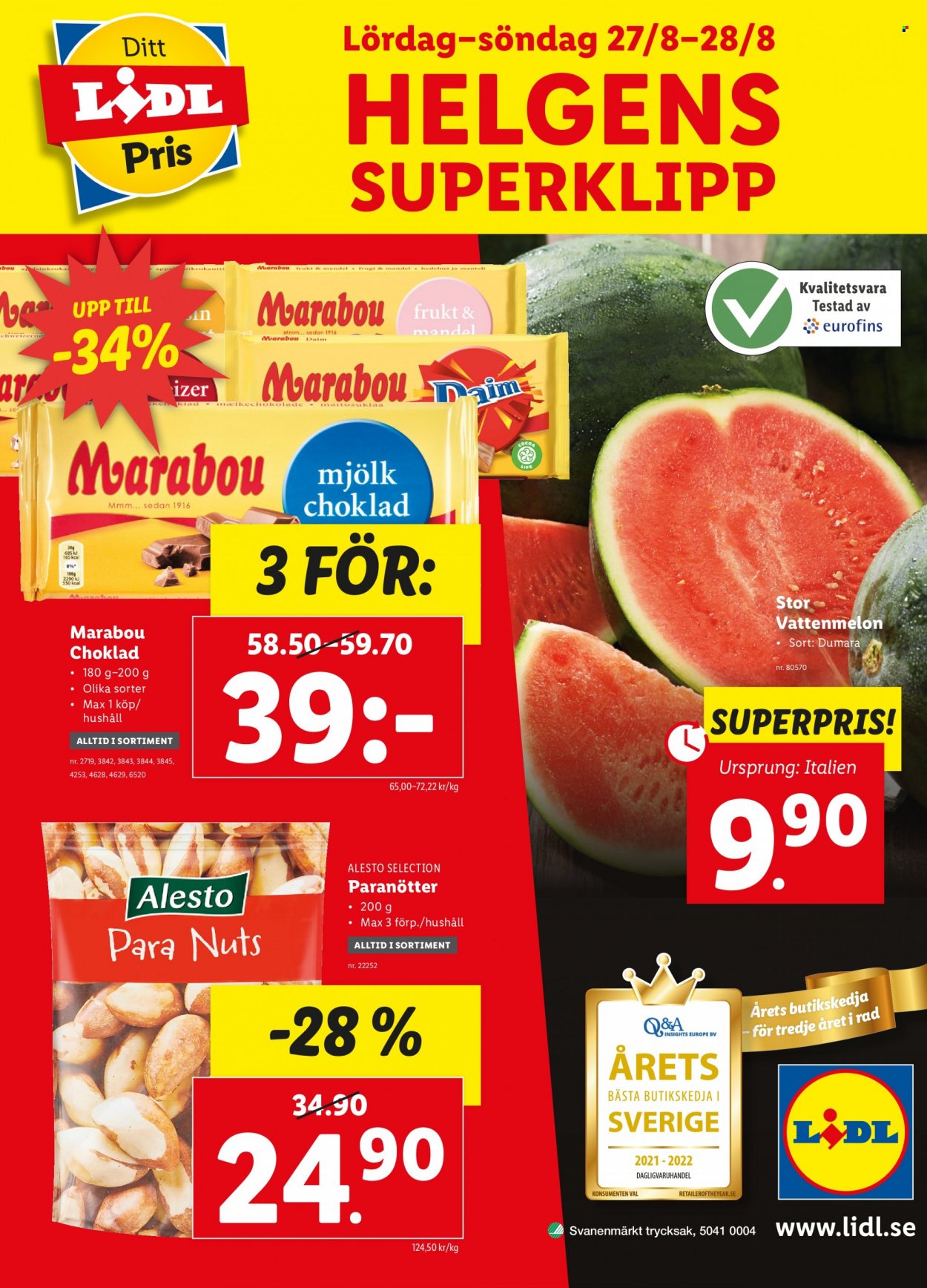 Lidl reklamblad - 22/8 2022 - 28/8 2022. Sida 34