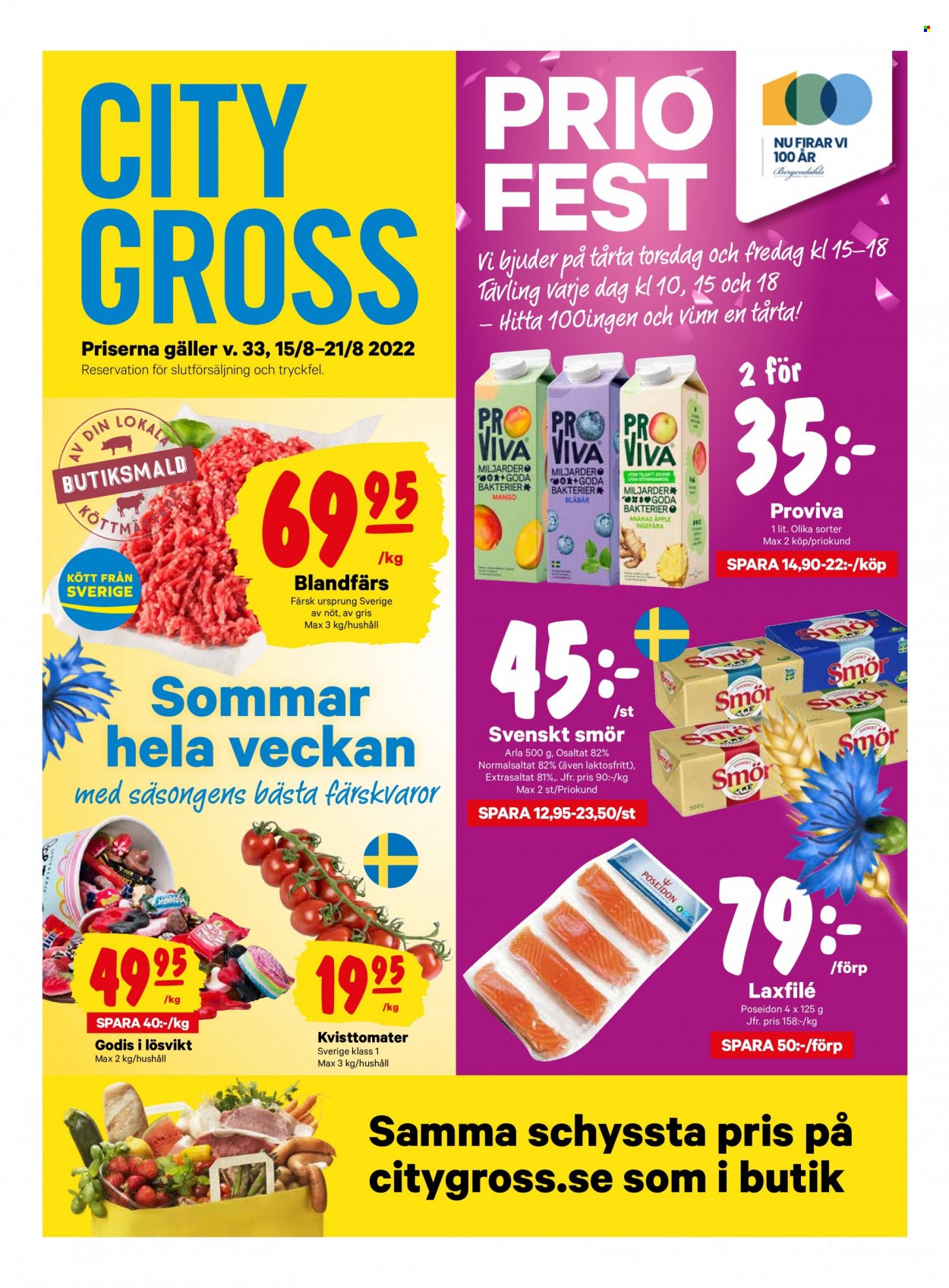 City Gross reklamblad - 15/8 2022 - 21/8 2022. Sida 1