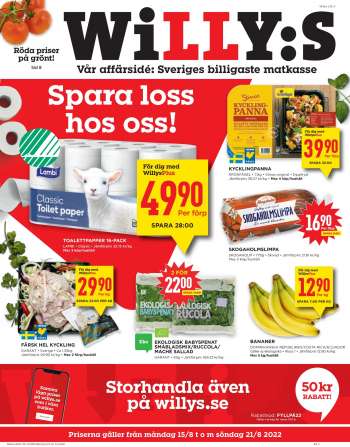 Willys reklamblad - 15/8 2022 - 21/8 2022.