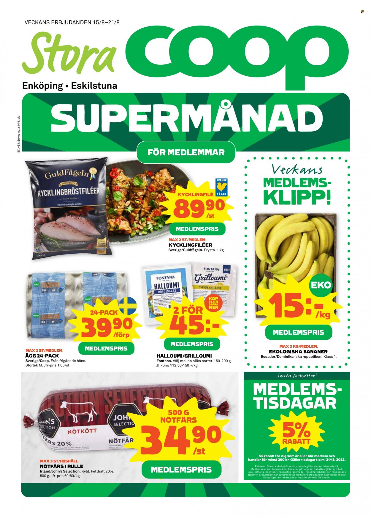 Stora Coop reklamblad - 15/8 2022 - 21/8 2022. Sida 1