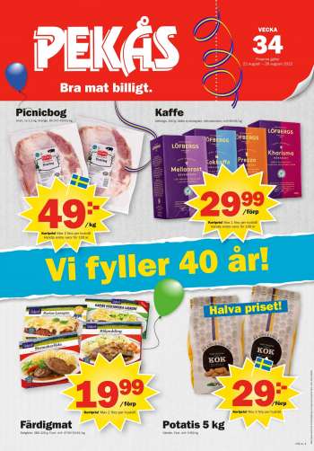 Pekås reklamblad - 22/8 2022 - 28/8 2022.