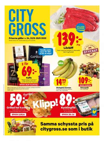 City Gross reklamblad - 22/8 2022 - 28/8 2022.