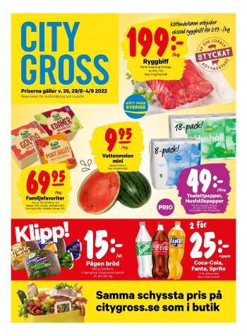 City Gross reklamblad - 29/8 2022 - 4/9 2022.