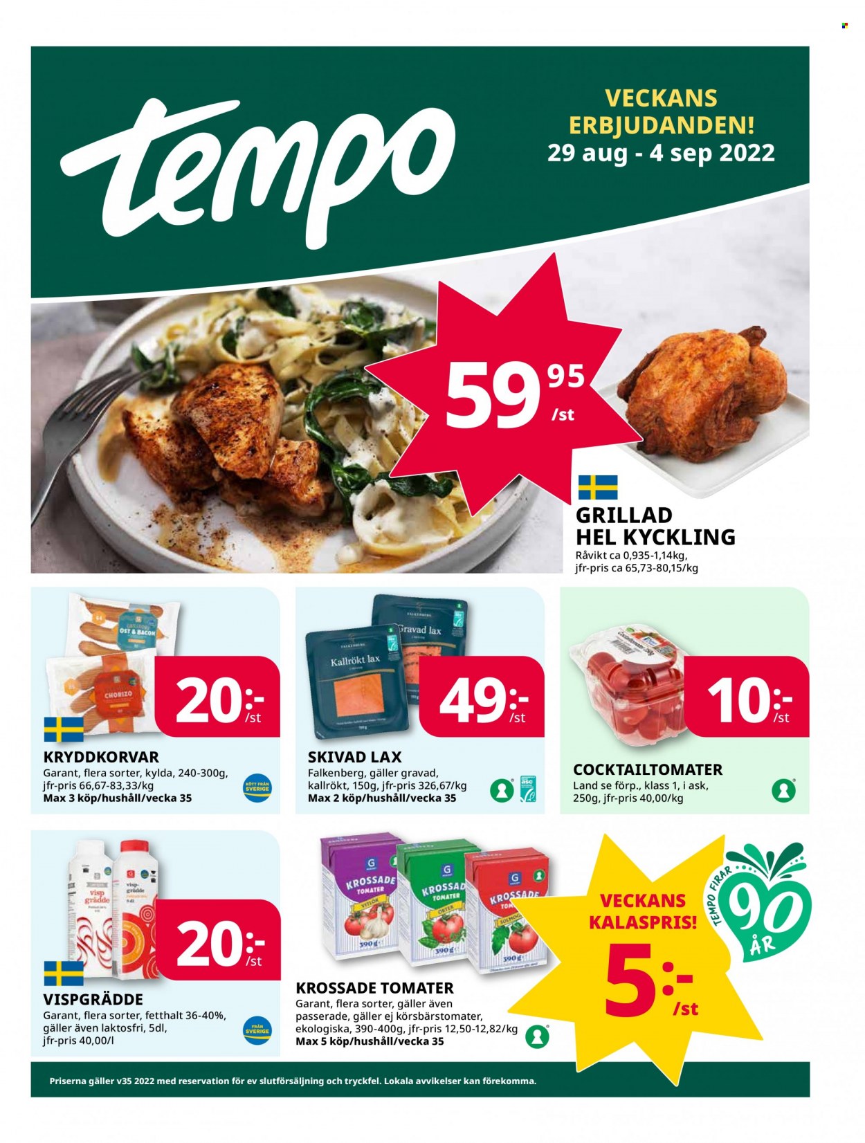 Tempo reklamblad - 29/8 2022 - 4/9 2022. Sida 1