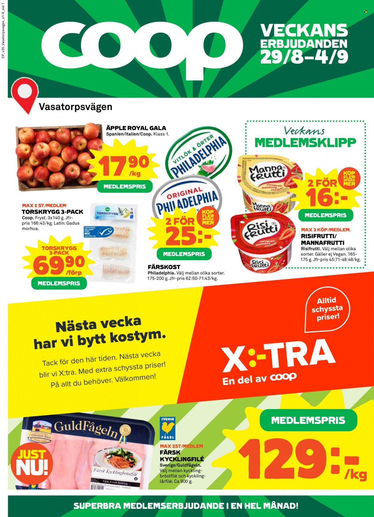 Coop reklamblad - 29/8 2022 - 4/9 2022. Sida 1