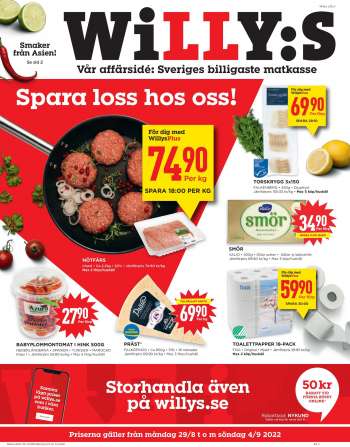 Willys reklamblad - 29/8 2022 - 4/9 2022.