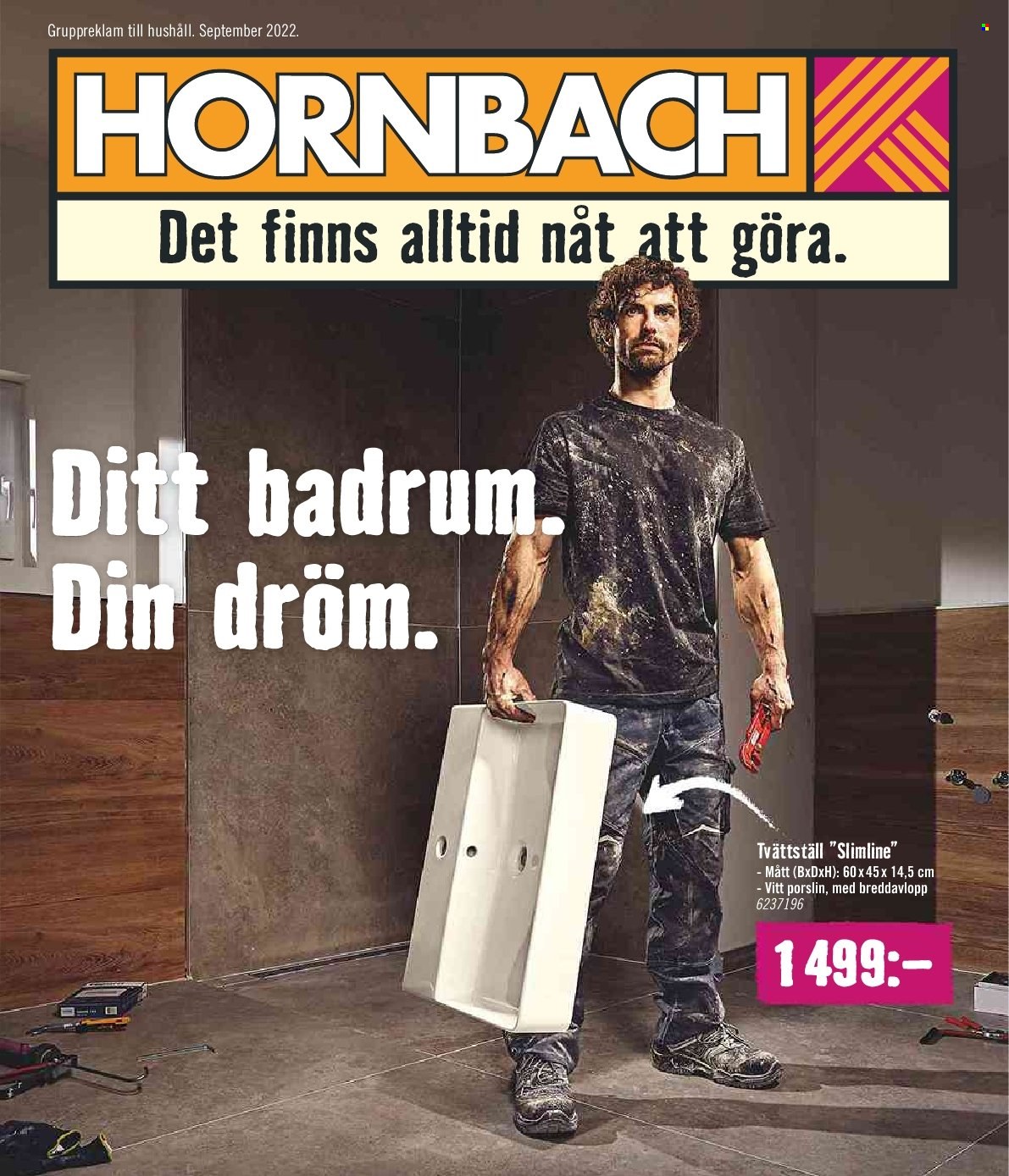 Hornbach reklamblad - 31/8 2022 - 21/9 2022. Sida 1