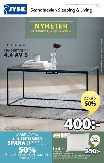 JYSK reklamblad - 5/9 2022 - 18/9 2022.