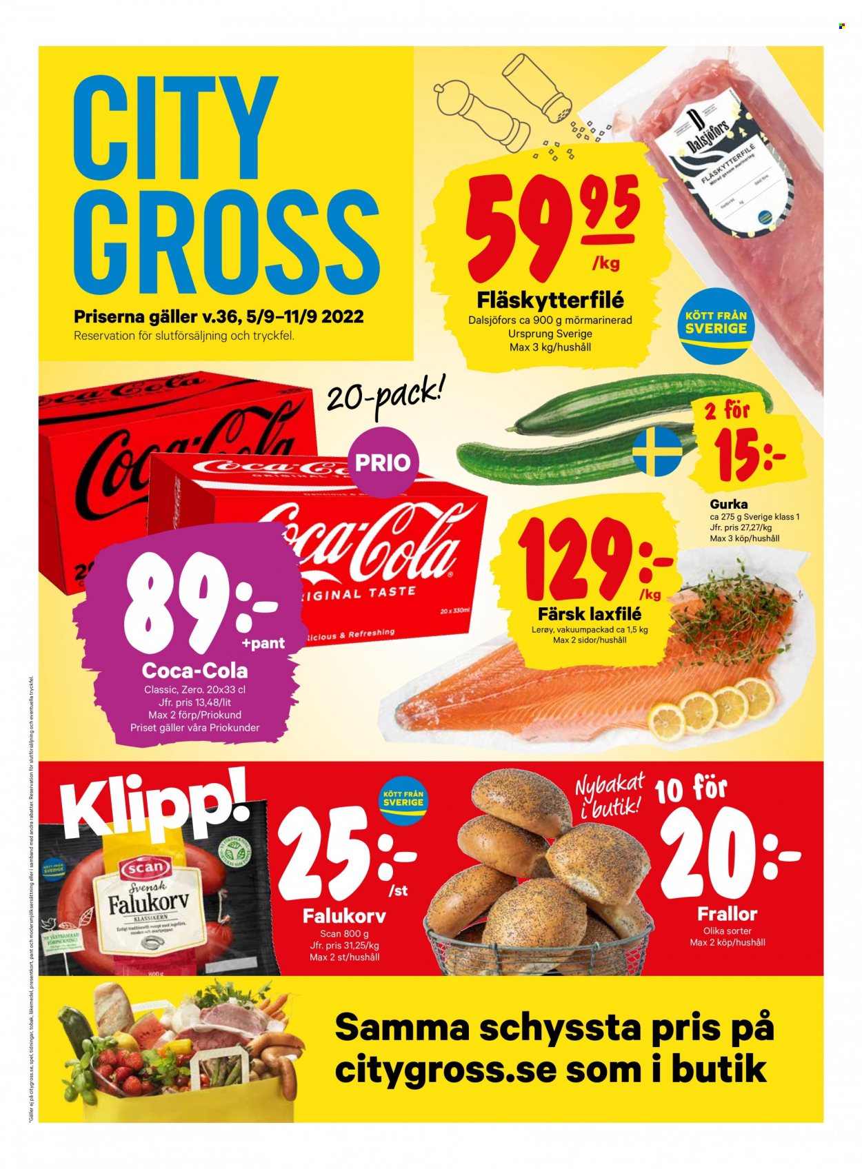 City Gross reklamblad - 5/9 2022 - 11/9 2022. Sida 1