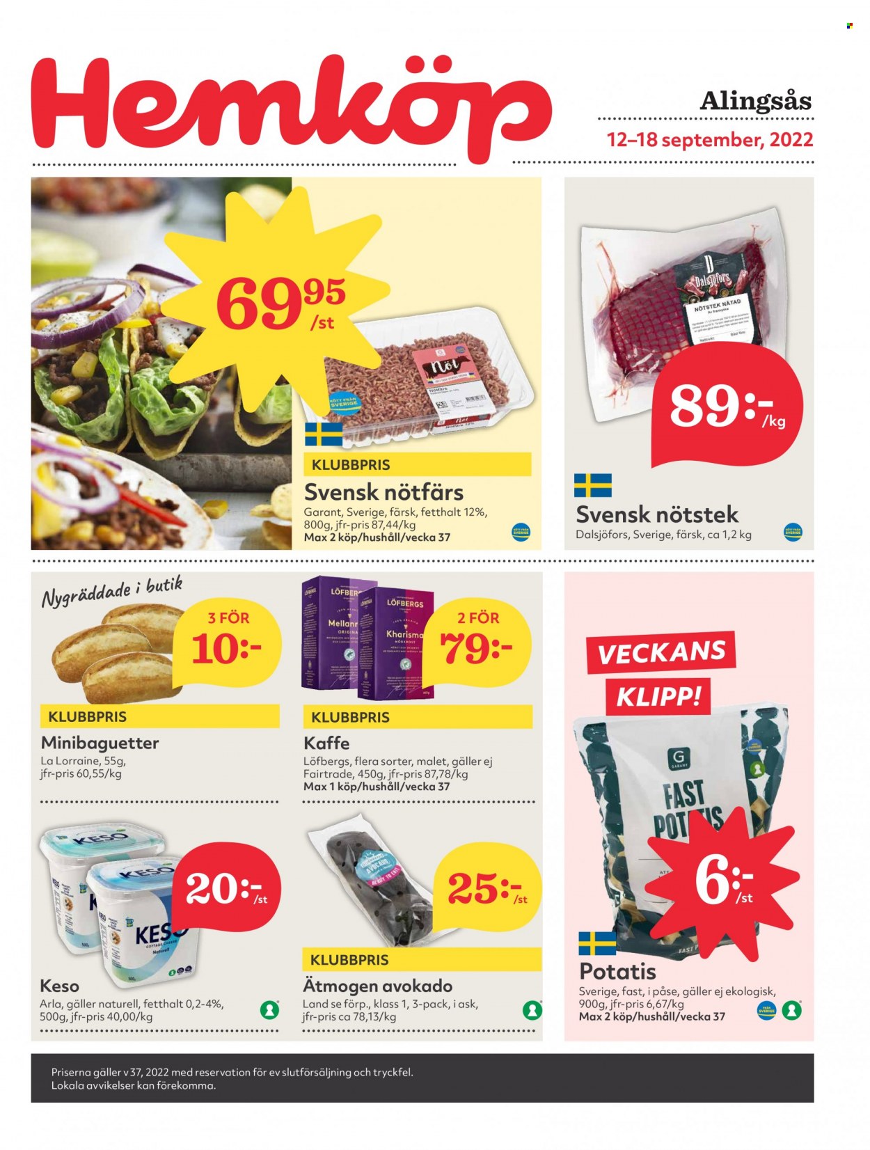 Hemköp reklamblad - 12/9 2022 - 18/9 2022. Sida 1