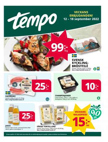 Tempo reklamblad - 12/9 2022 - 18/9 2022.