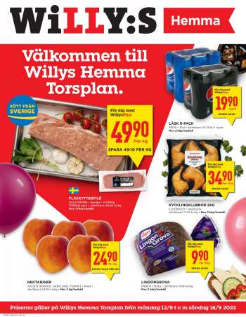 Willys reklamblad - 12/9 2022 - 18/9 2022.