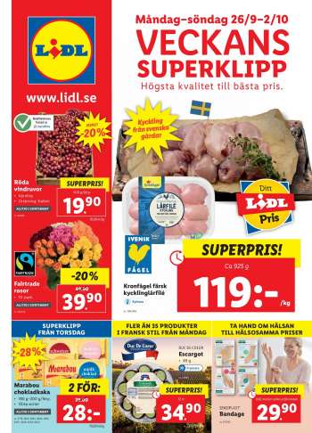 Lidl reklamblad - 26/9 2022 - 2/10 2022.