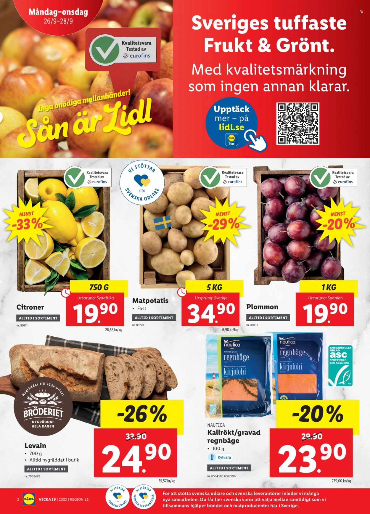Lidl reklamblad - 26/9 2022 - 2/10 2022. Sida 2