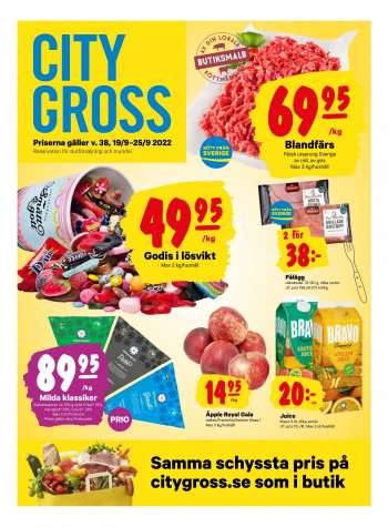 City Gross reklamblad - 19/9 2022 - 25/9 2022.