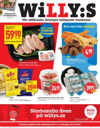 Willys reklamblad - 19/9 2022 - 25/9 2022.