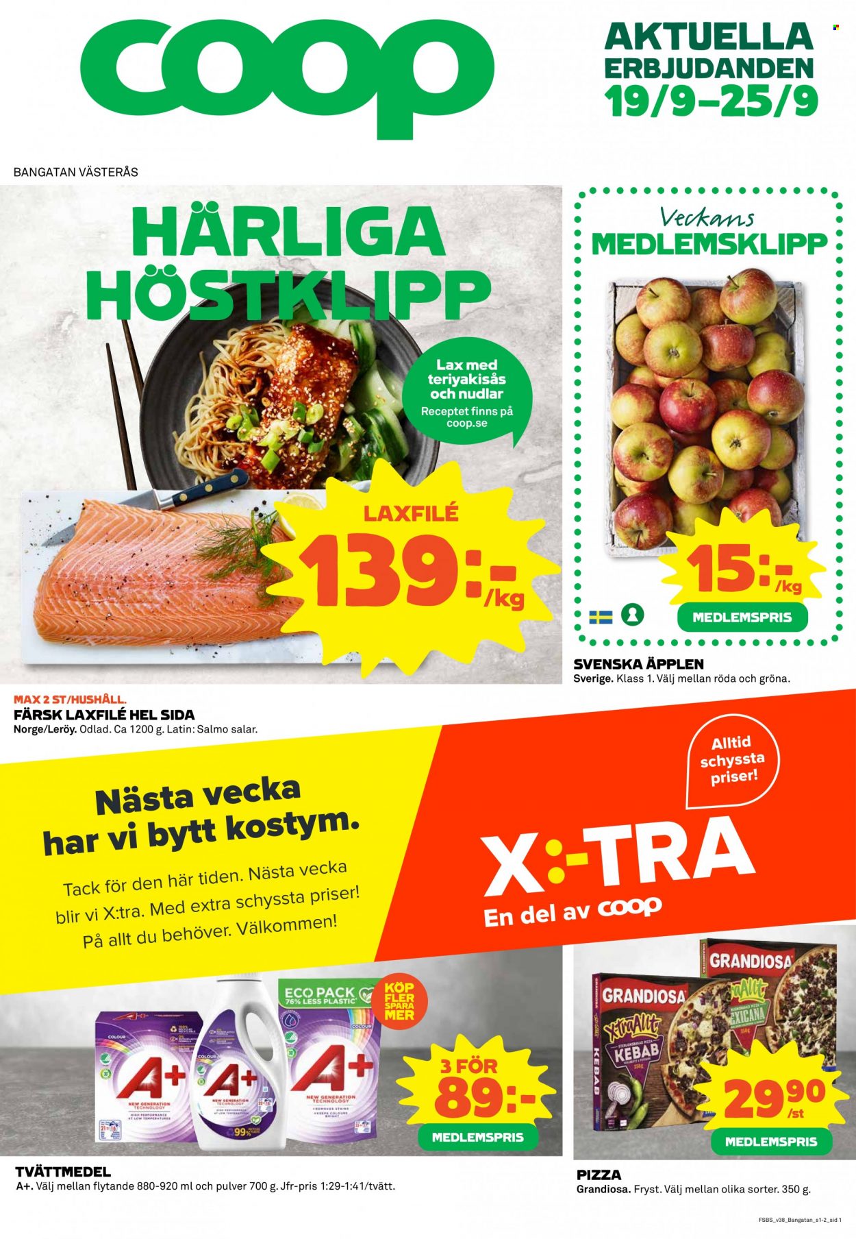 Coop reklamblad - 19/9 2022 - 25/9 2022. Sida 1