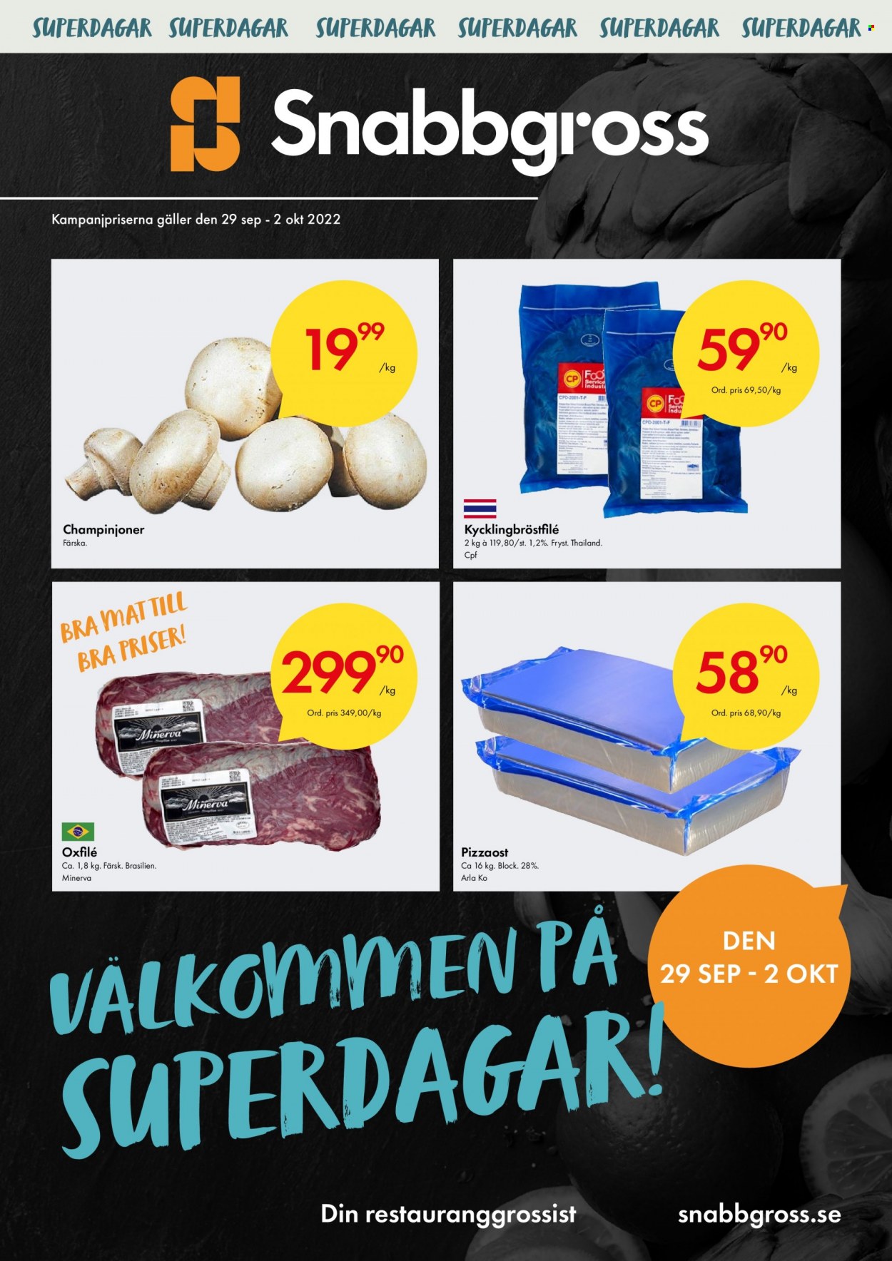 Snabbgross reklamblad - 29/9 2022 - 2/10 2022. Sida 1